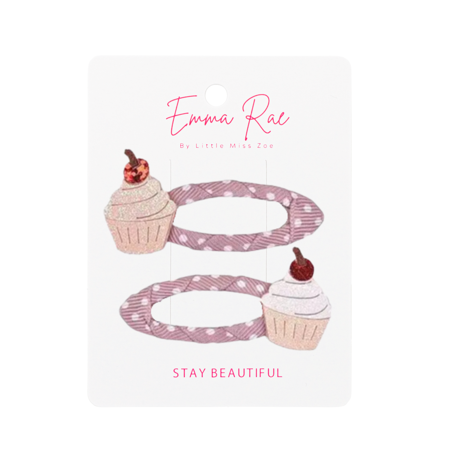 Mix and Match Cupcake Hair Clip - Set of 6