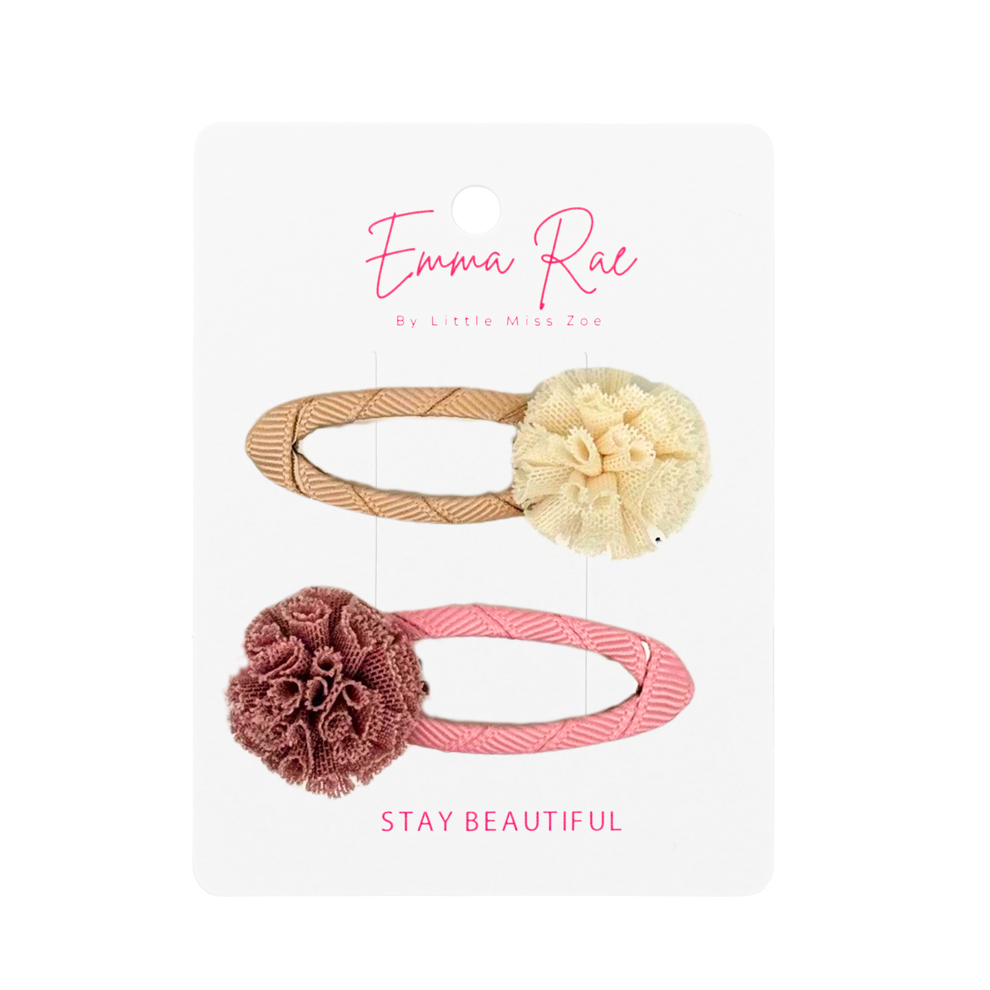 Mix and Match Pom Pom Hair Clip - Set of 6