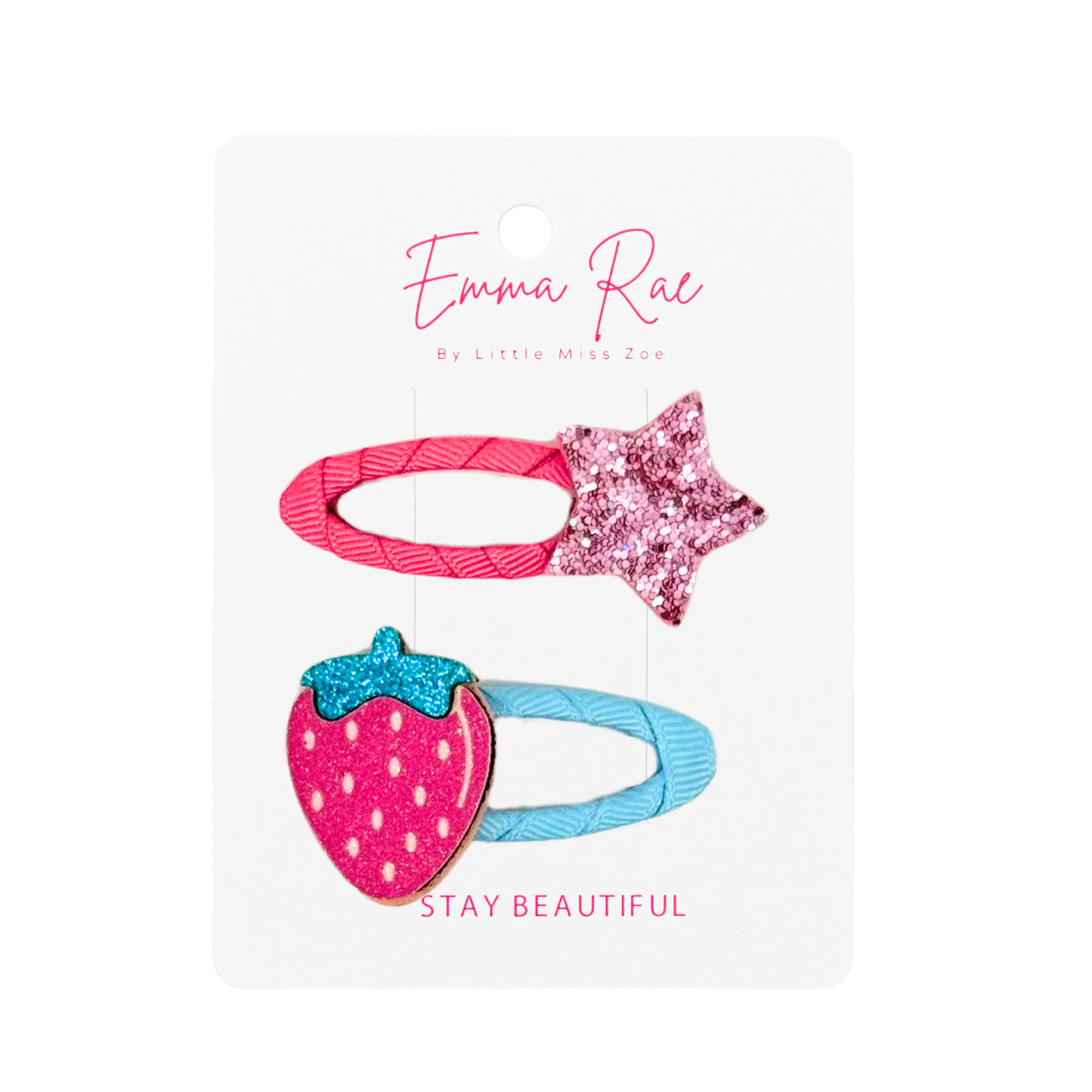 Mix and Match Strawberry Hair Clip - Set of 6