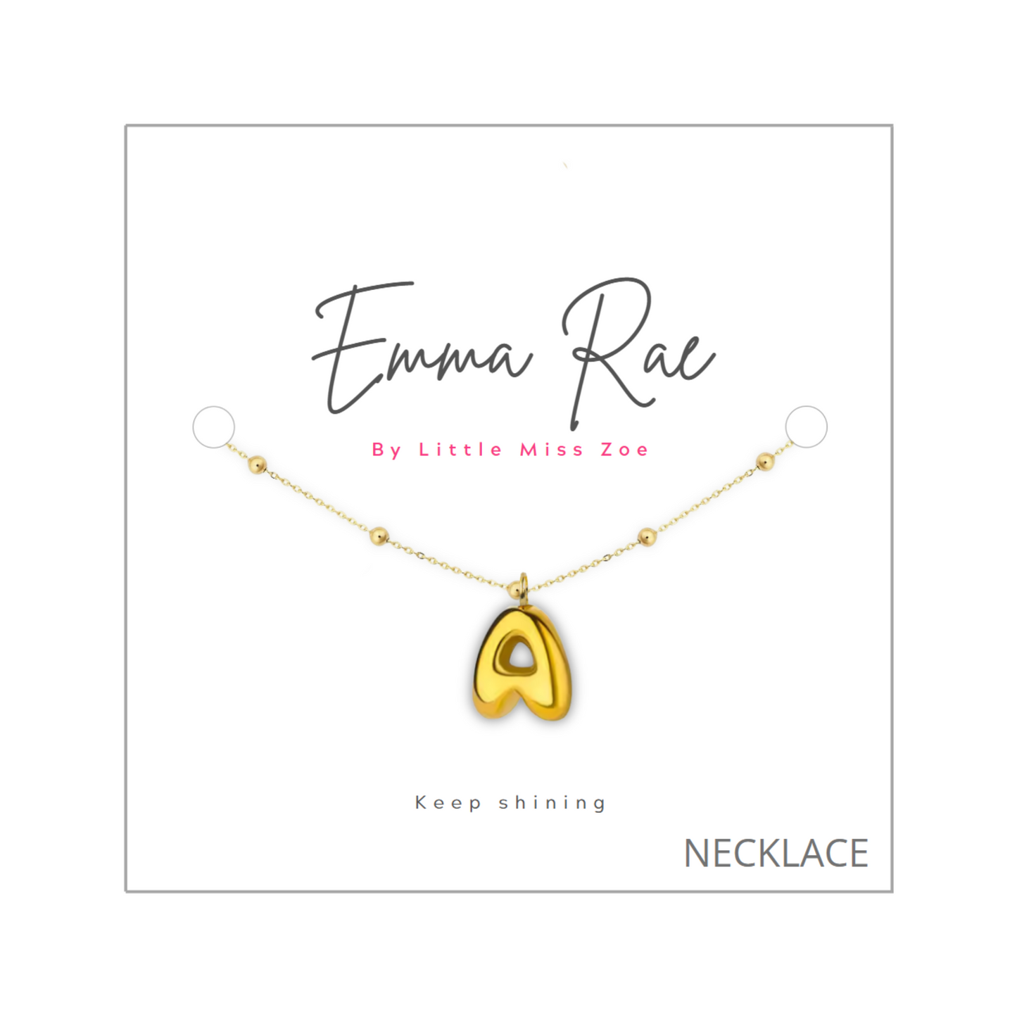 Bubble Initial Necklace Starter Pack