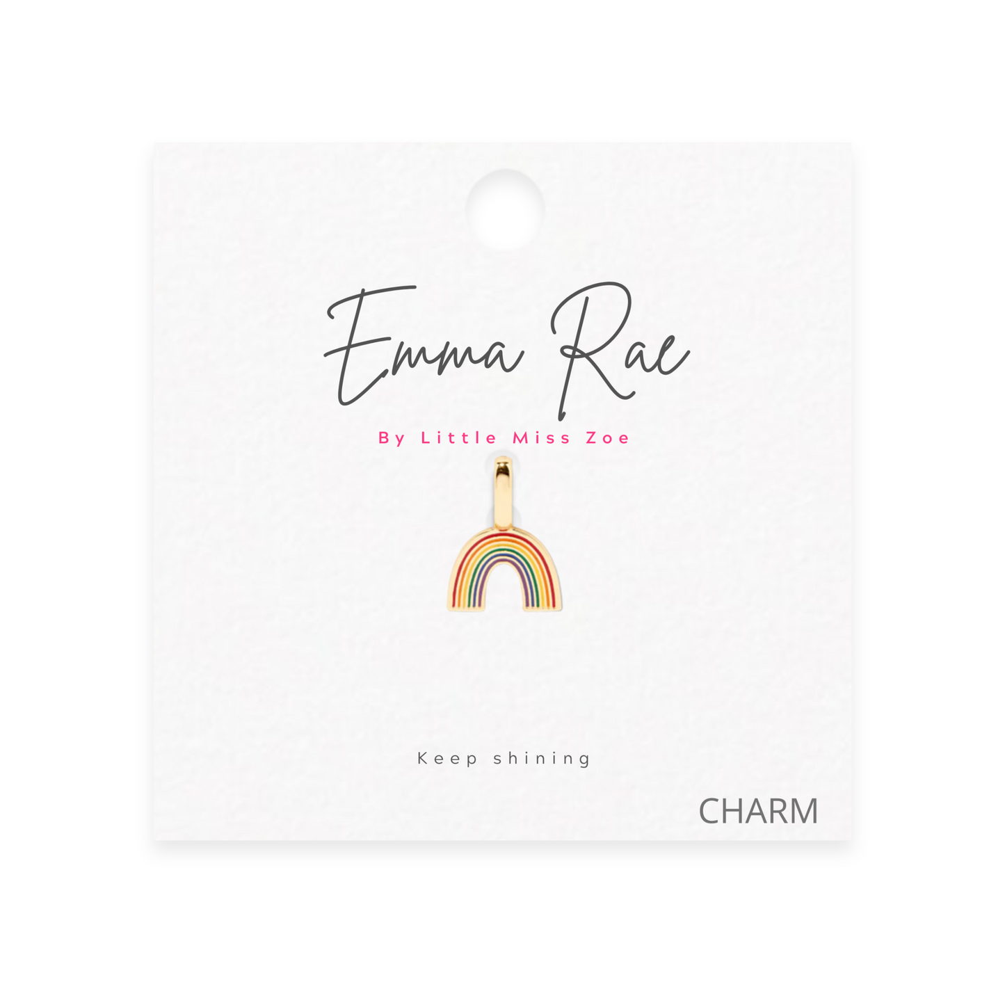 Rainbow Sparkle Charm - Set of 3