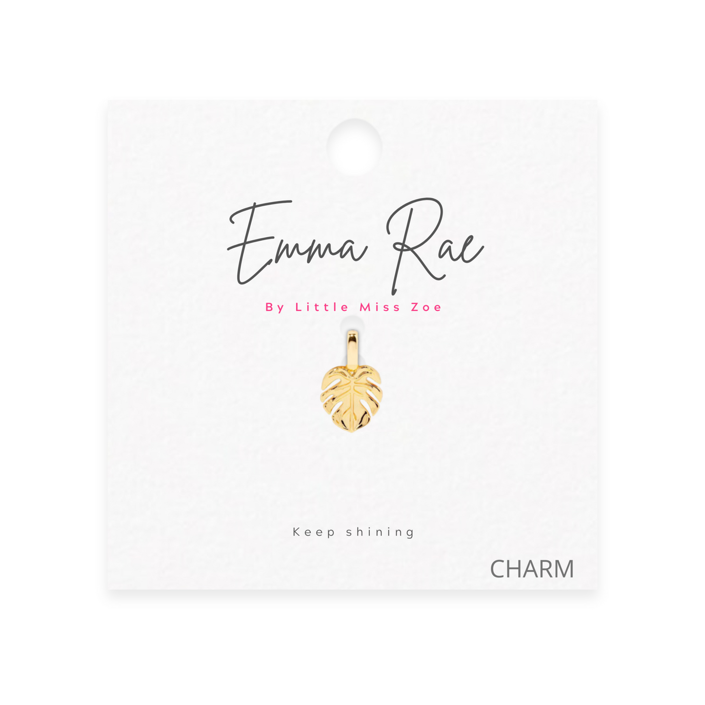 Leaf Sparkle Charm - Set of 3