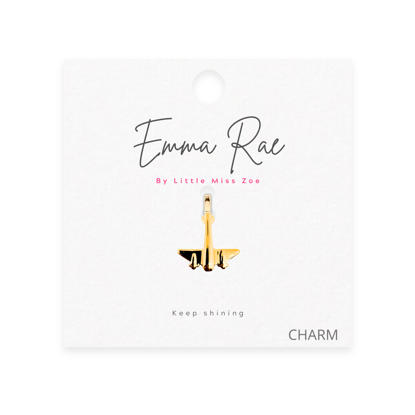 Airplane Sparkle Charm - Set of 3