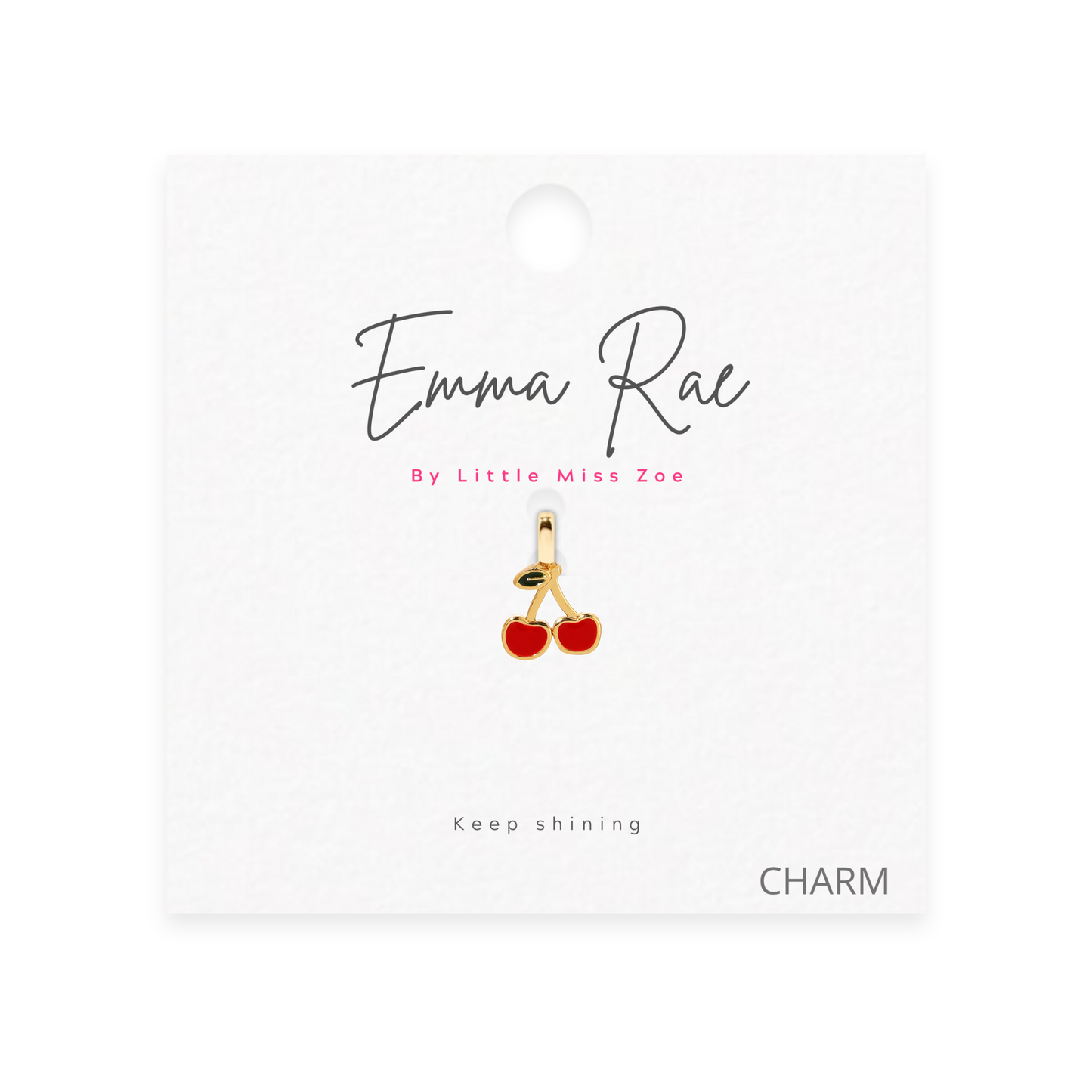 Cherry Sparkle Charm - Set of 3