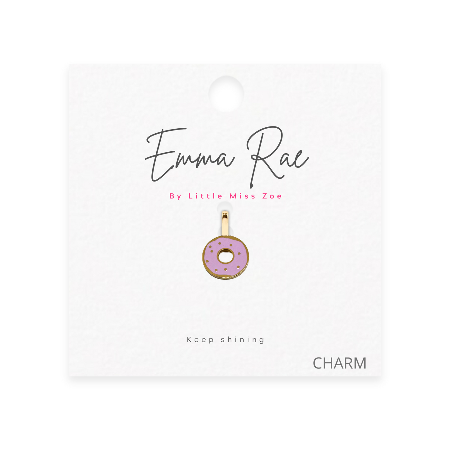 Donut Sparkle Charm - Set of 3