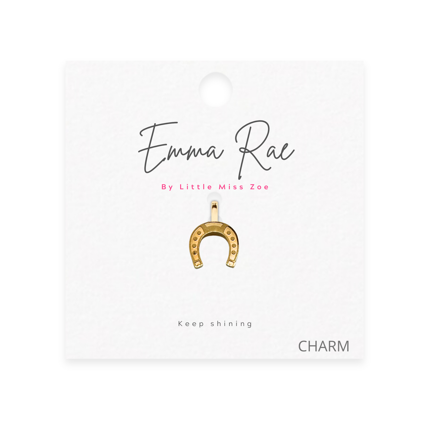 Horseshoe Sparkle Charm - Set of 3