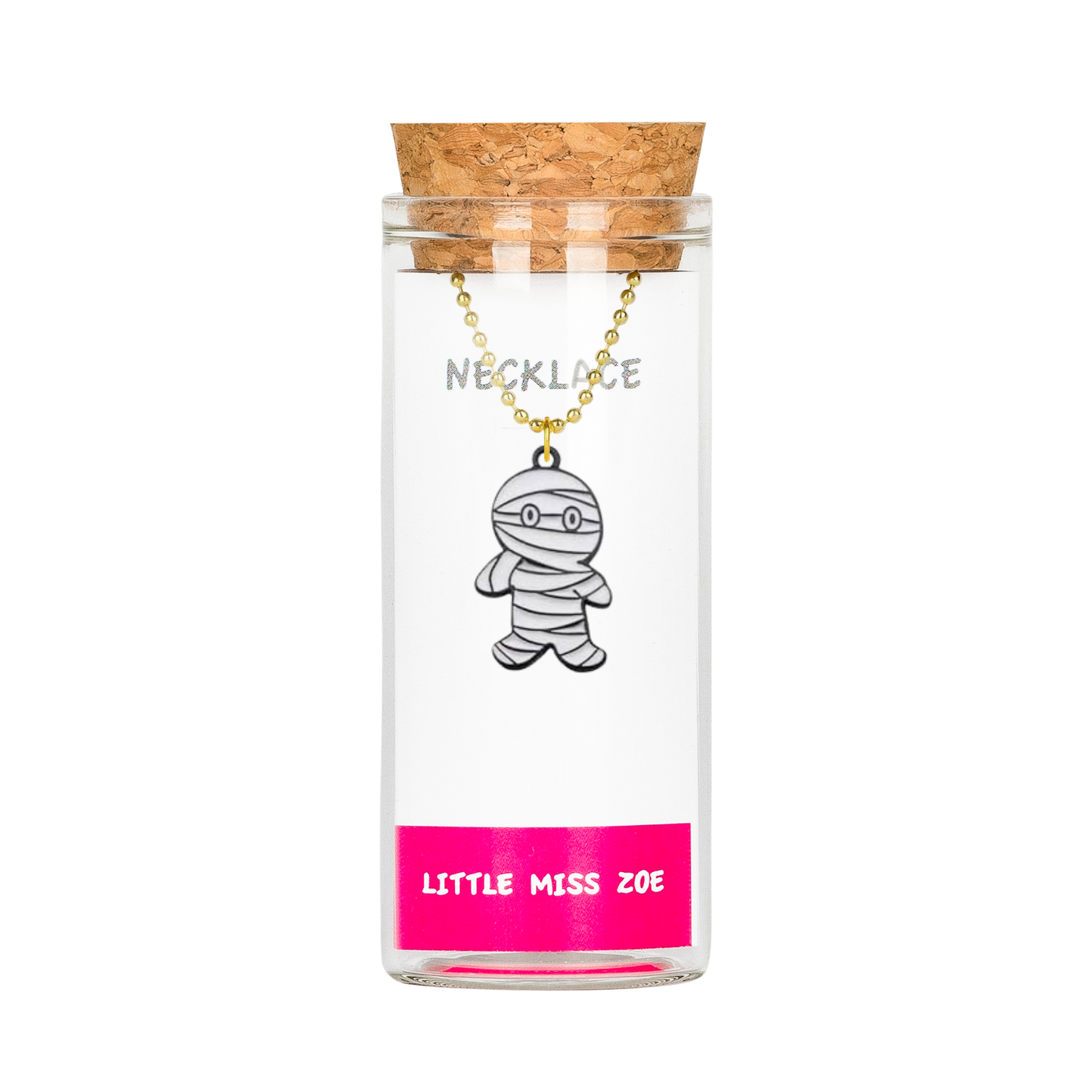 Mummy Charming Necklace in Bottle - Set of 3