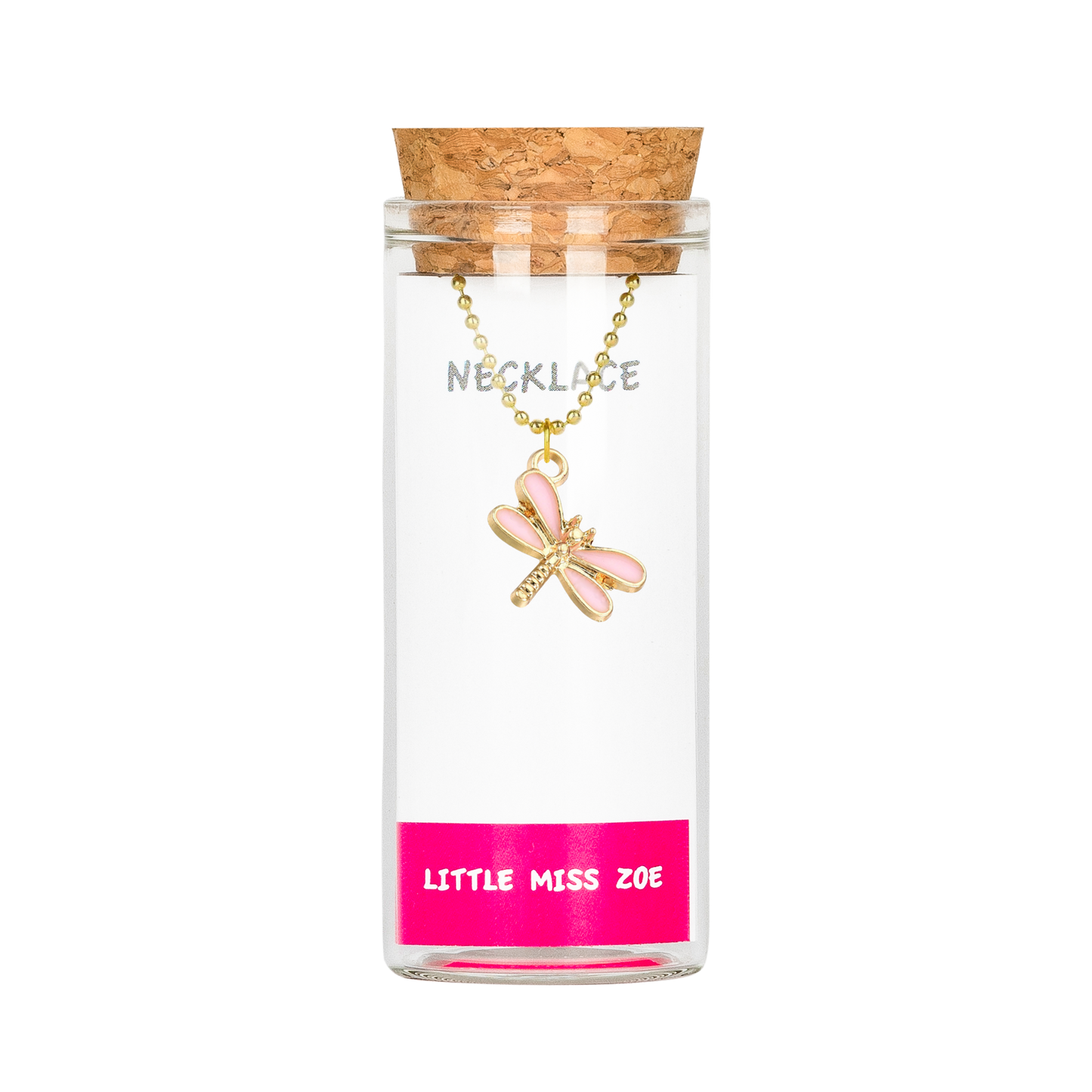 Dragonfly Charming Necklace in a Bottle - Set of 3
