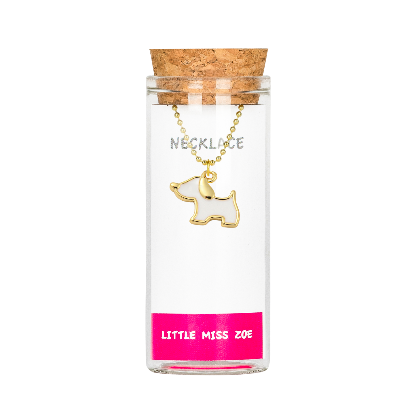 Dog Charming Necklace in a Bottle - Set of 3