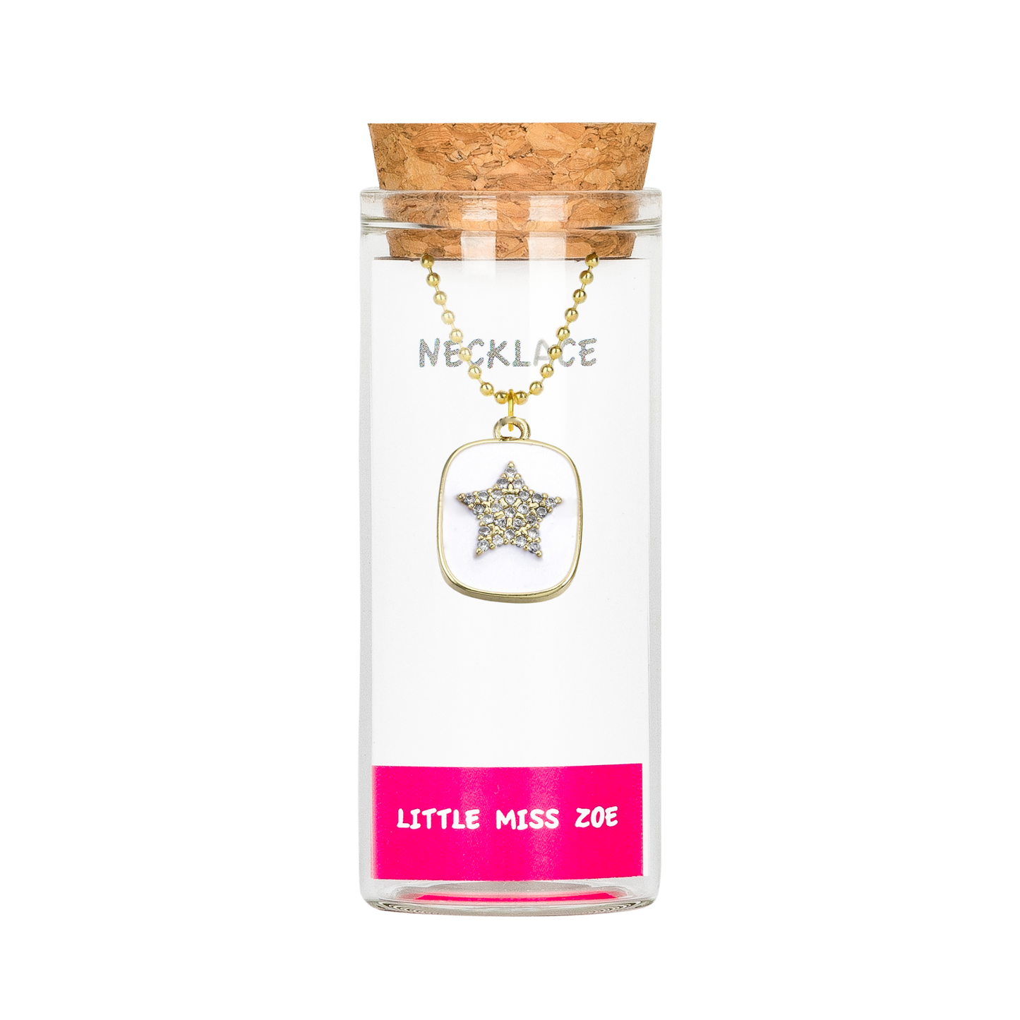 Sparkly Star Charming Necklace in a Bottle - Set of 3