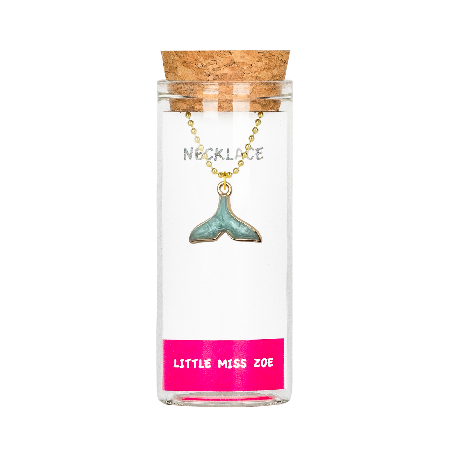Whale Tail Charming Necklace in a Bottle - Set of 3