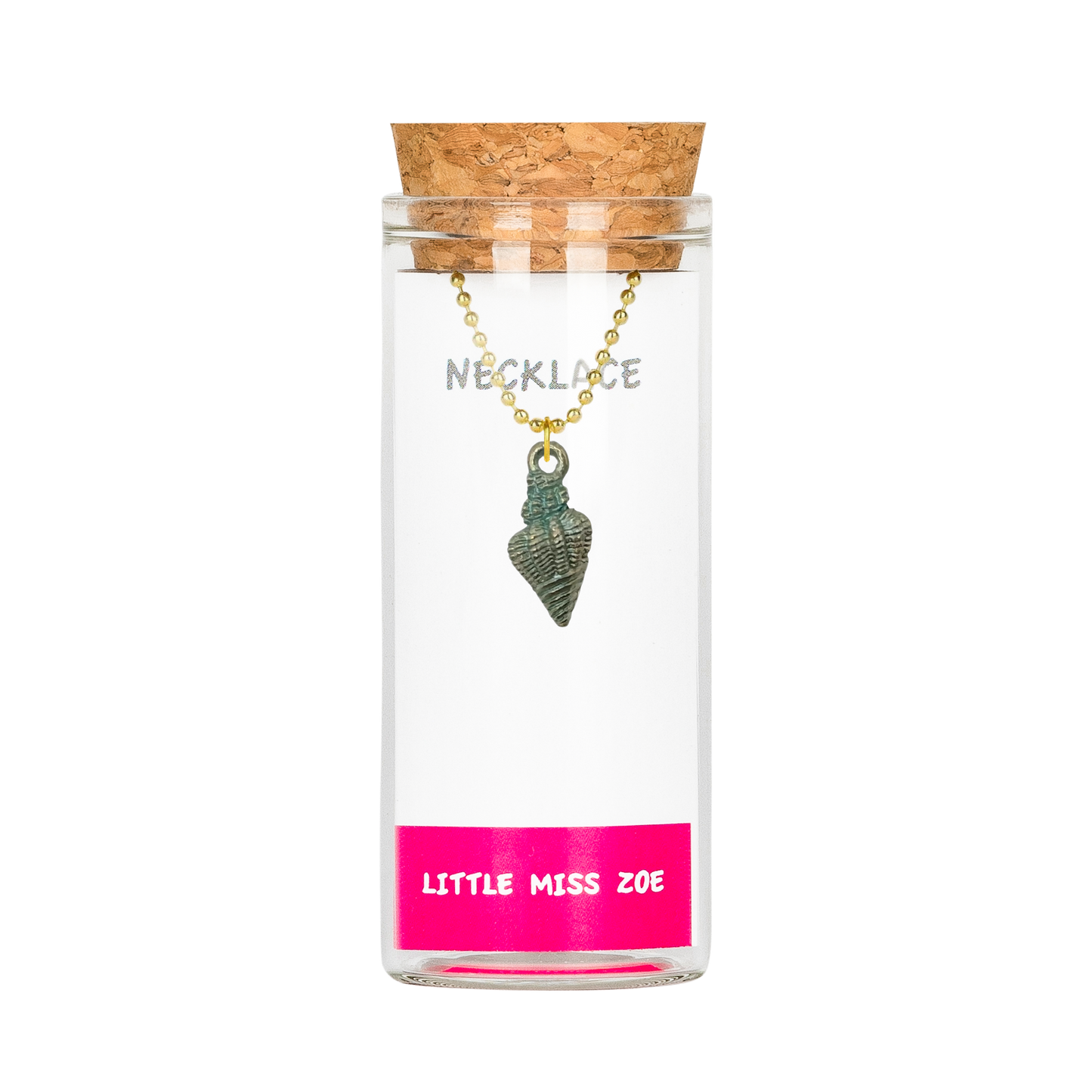 Spiral Shell Charming Necklace in a Bottle - Set of 3