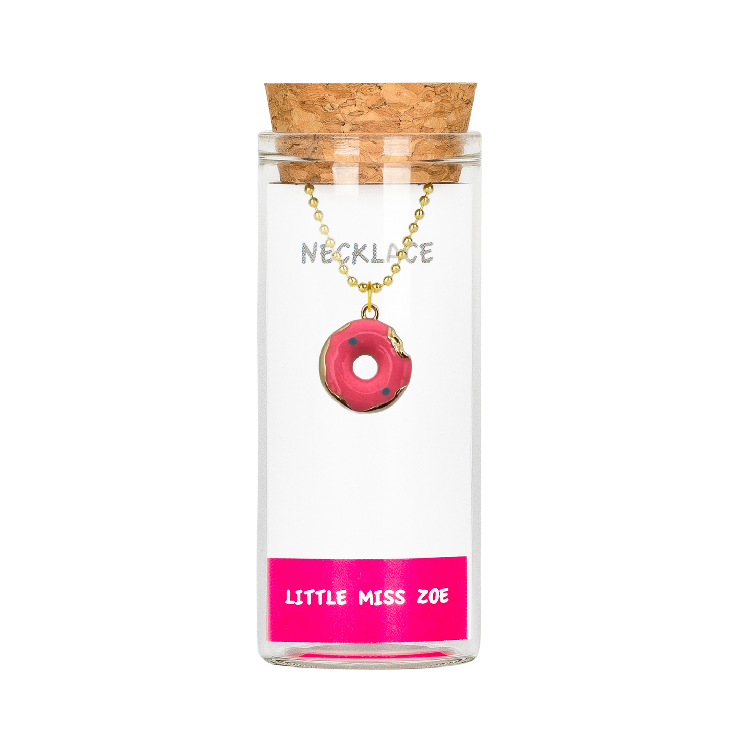 Donut Charming Necklace in a Bottle - Set of 3