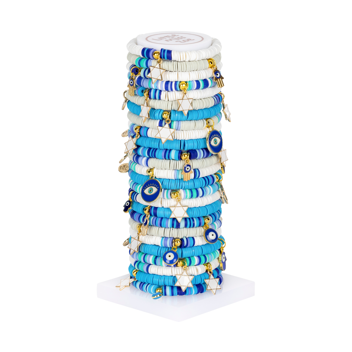 Vinyl Hanukkah Tower - Set of 25 Bracelets