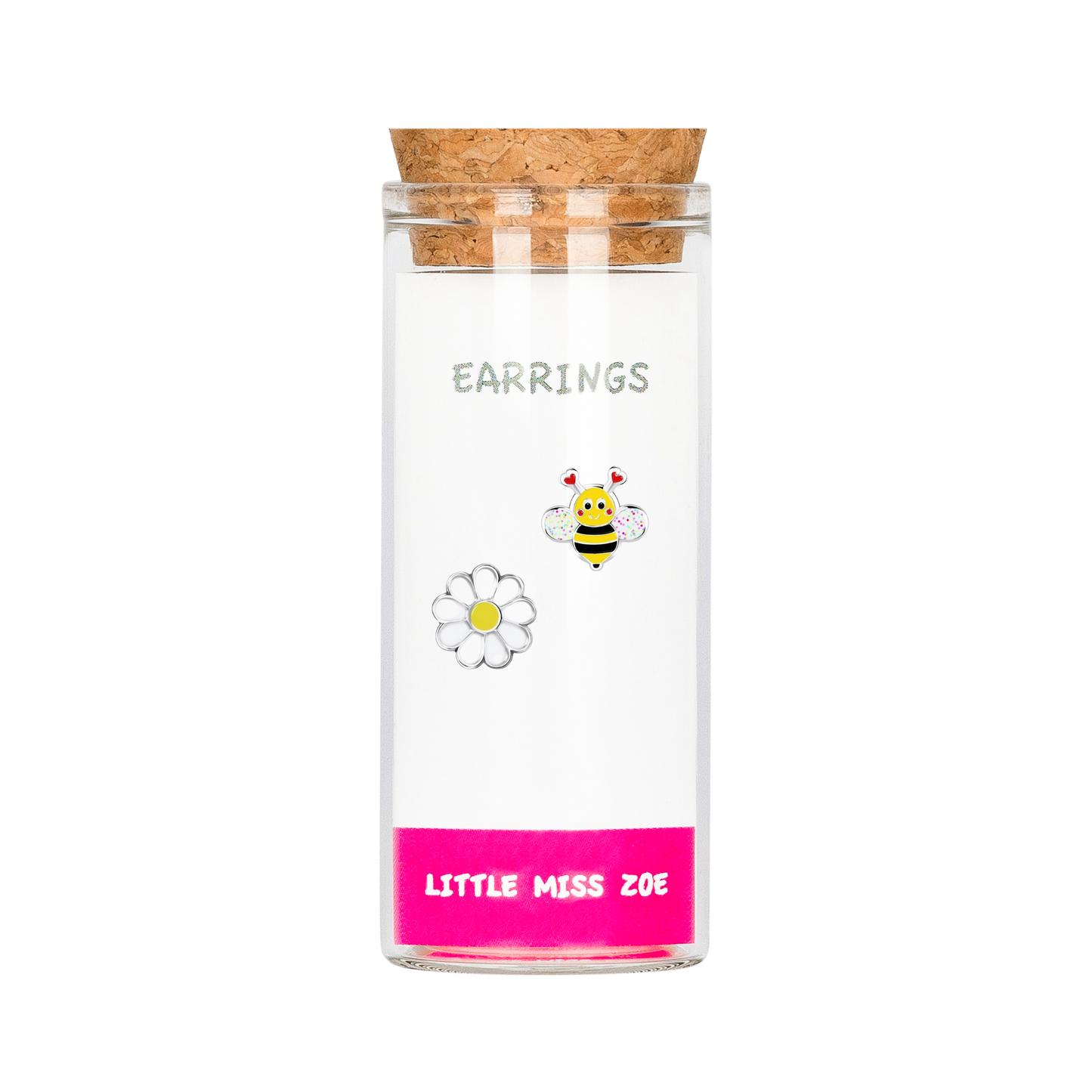Bumblebee/Flower Stud Earrings in a Bottle - Set of 3