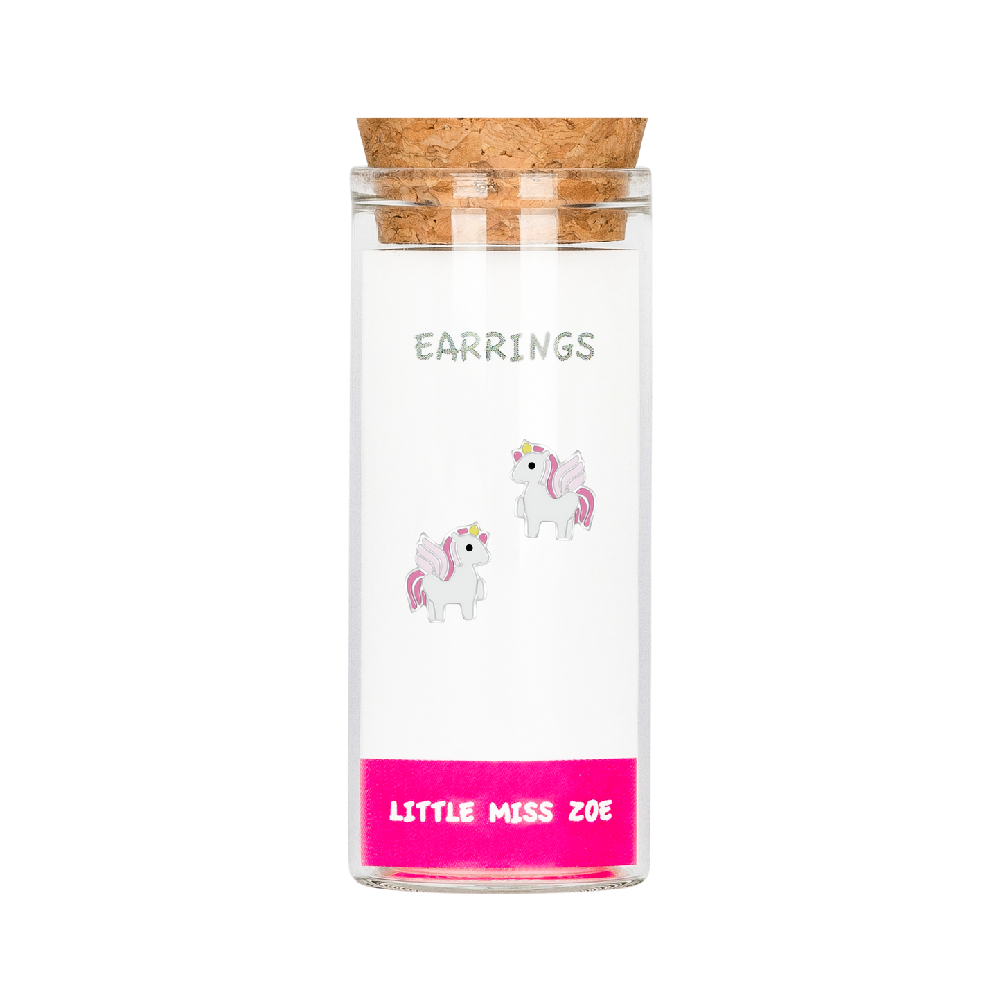 Winged Unicorn Stud Earrings in a Bottle - Set of 3