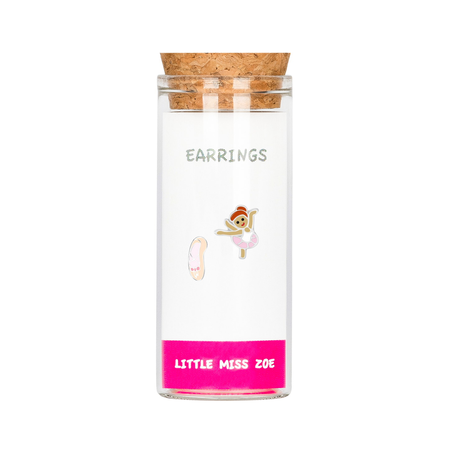 Ballerina Stud Earrings in a Bottle - Set of 3