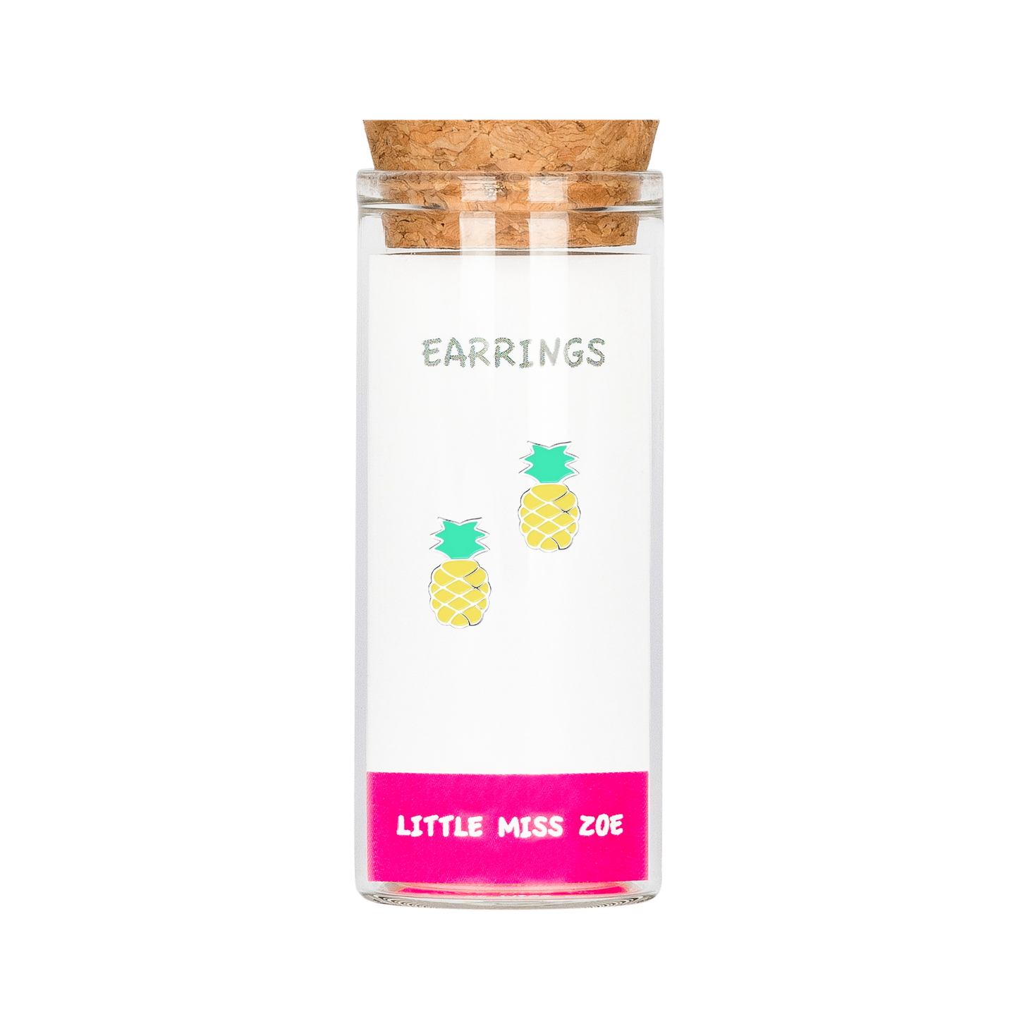 Pineapple Stud Earrings in a Bottle - Set of 3