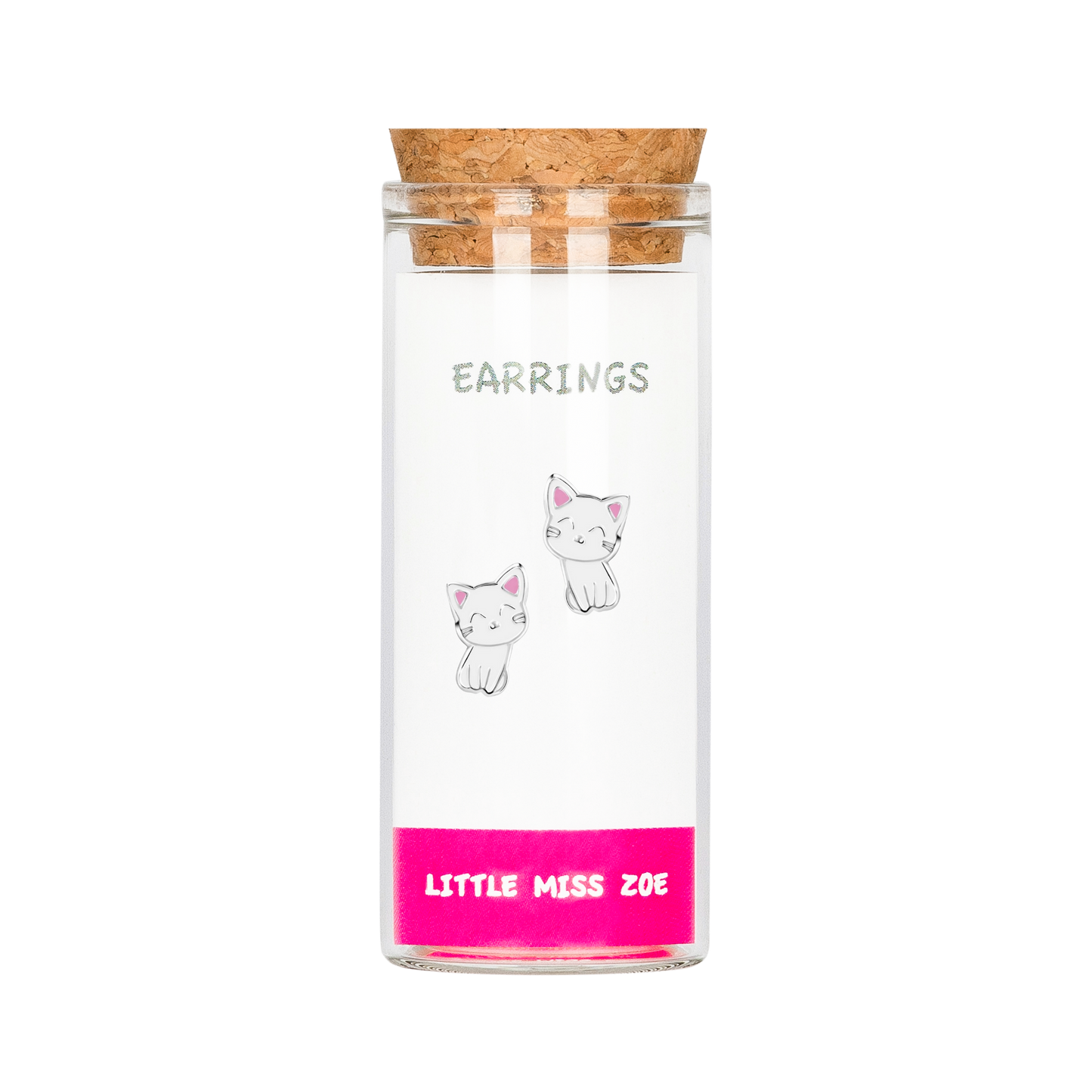 Cat Stud Earrings in a Bottle - Set of 3