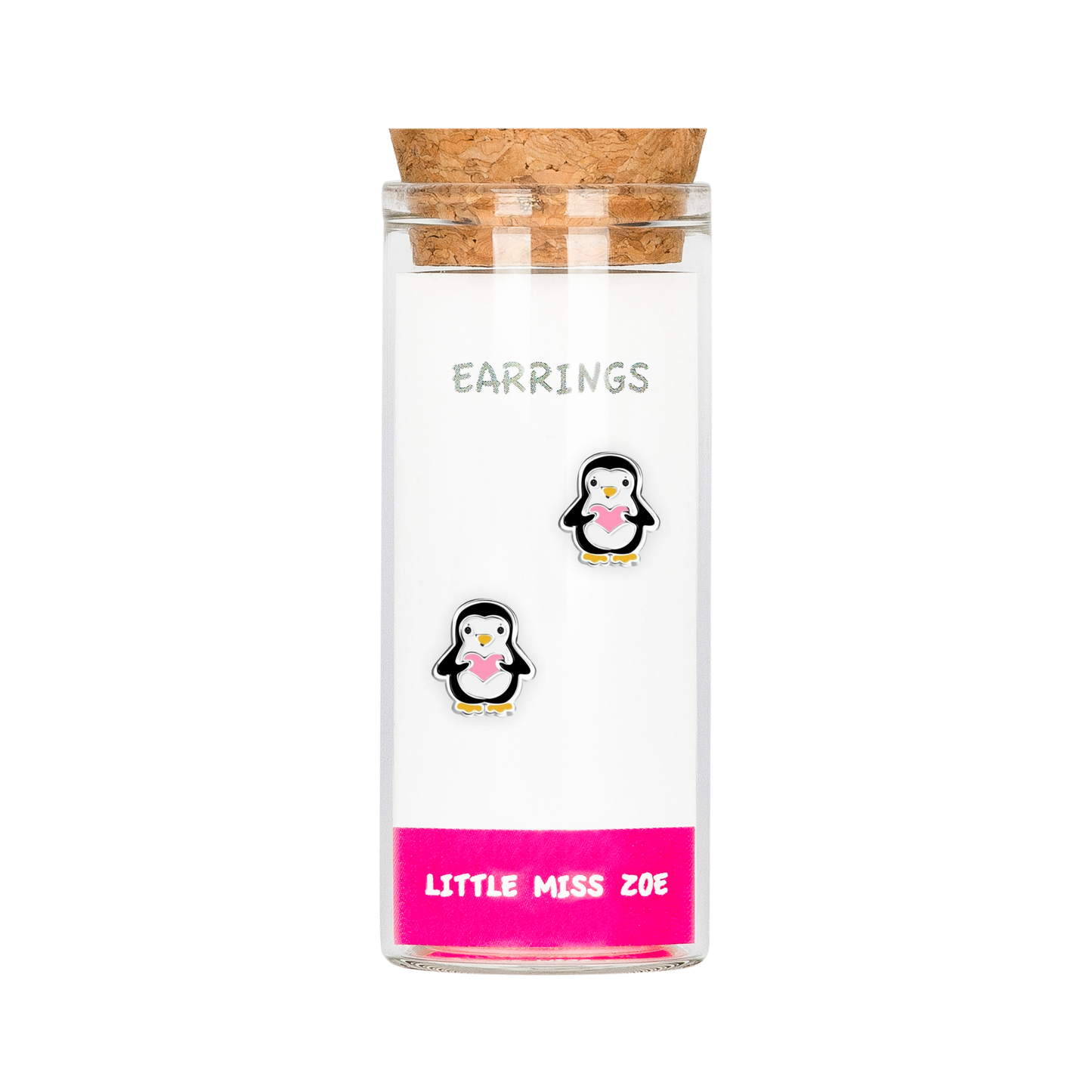 Penguin Stud Earrings in a Bottle - Set of 3