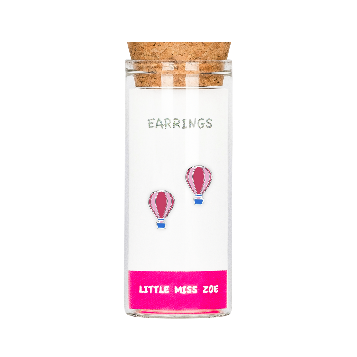 Hot Air Balloon Stud Earrings in a Bottle - Set of 3