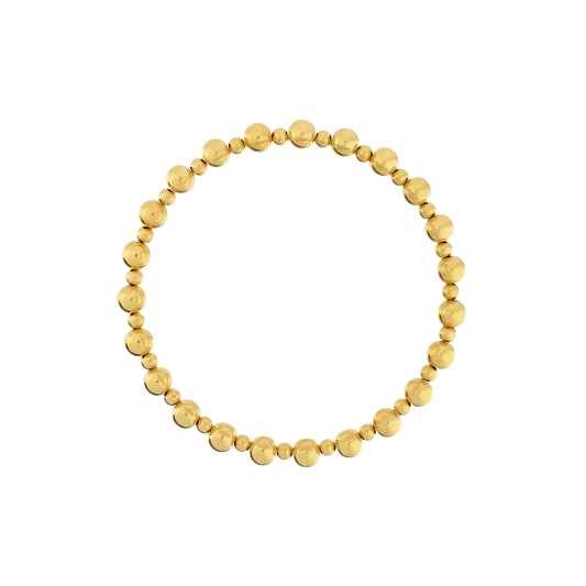 14k Gold Filled 5/3 mm Pattern Beaded Bracelet