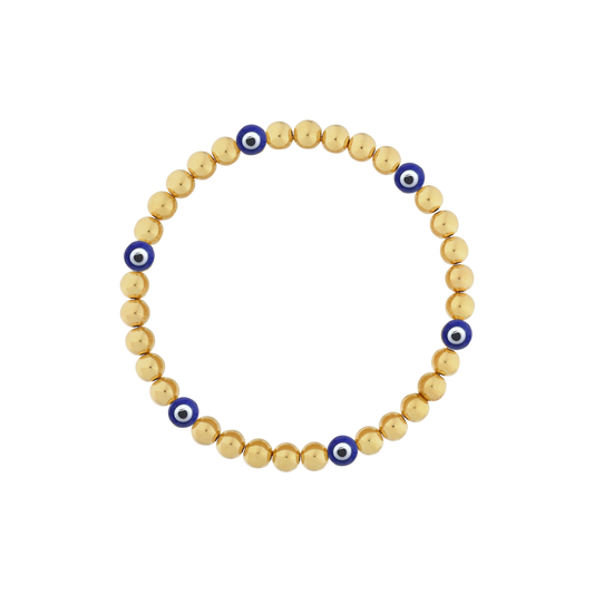 14k Gold Filled Evil Eye 5mm Bracelet