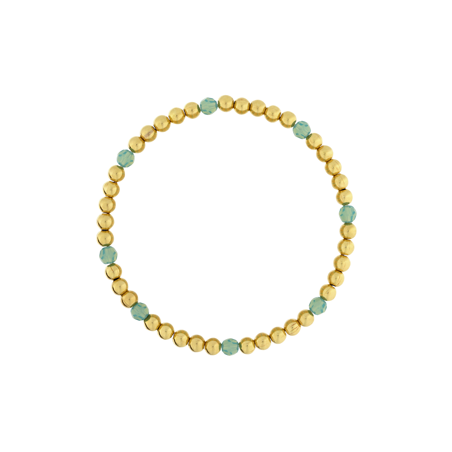 14K Gold Filled 4mm Gemstone Accent Bracelet