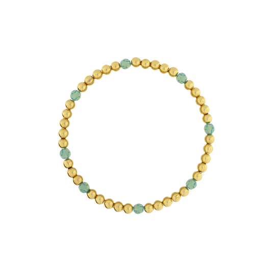14K Gold Filled 4mm Gemstone Accent Bracelet