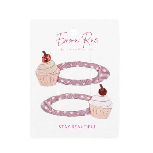 Mix and Match Cupcake Hair Clip - Set of 6