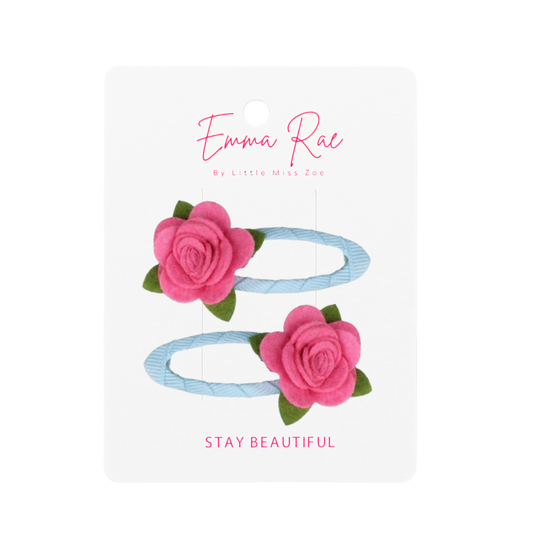 Mix and Match Rose Hair Clip - Set of 6
