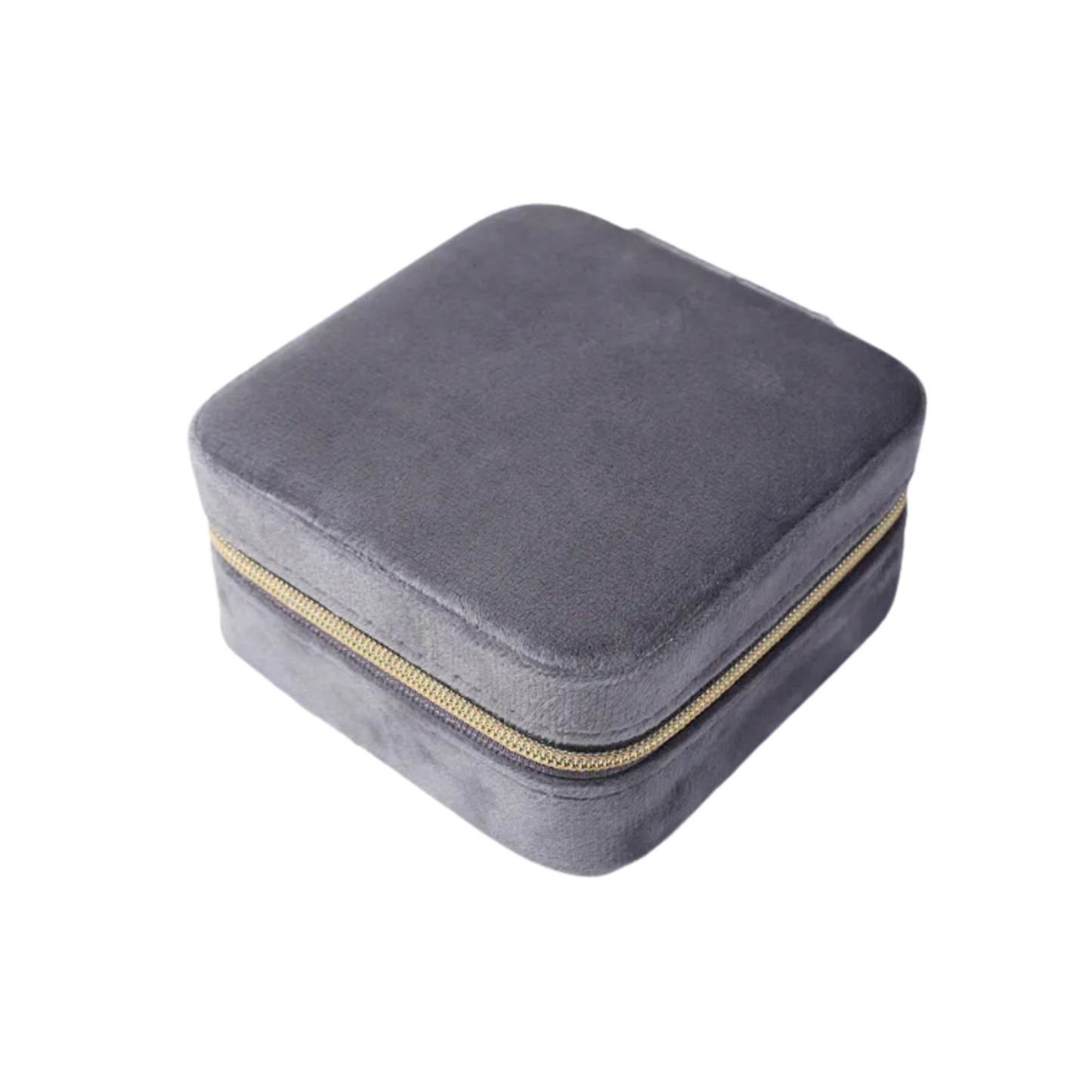 Gray Velvet  Square Jewelry Case - Set of 2