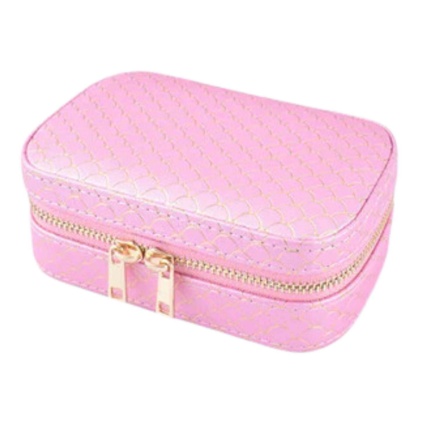 Pink Mermaid Scale Jewelry Case - Set of 2