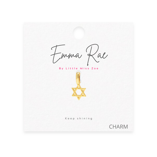 Star of David Sparkle Charm - Set of 3
