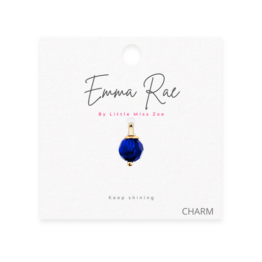 Blue Drop Sparkle Charm - Set of 3