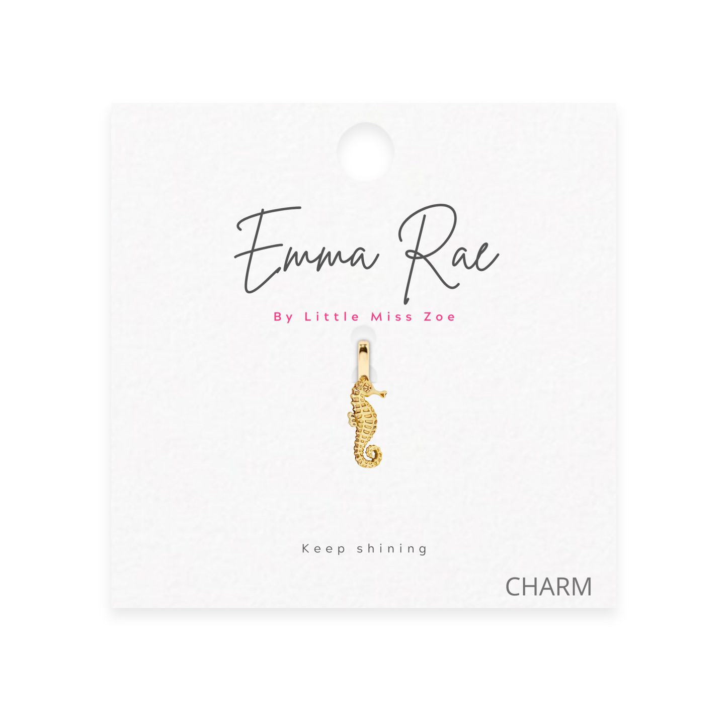 Sea Horse Sparkle Charm - Set of 3