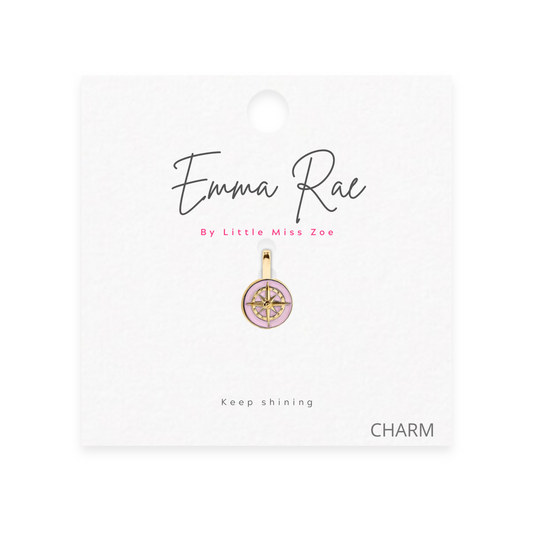 Compass Rose Sparkle Charm - Set of 3