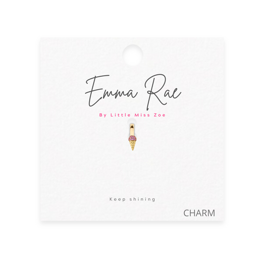 Ice Cream Sparkle Charm - Set of 3