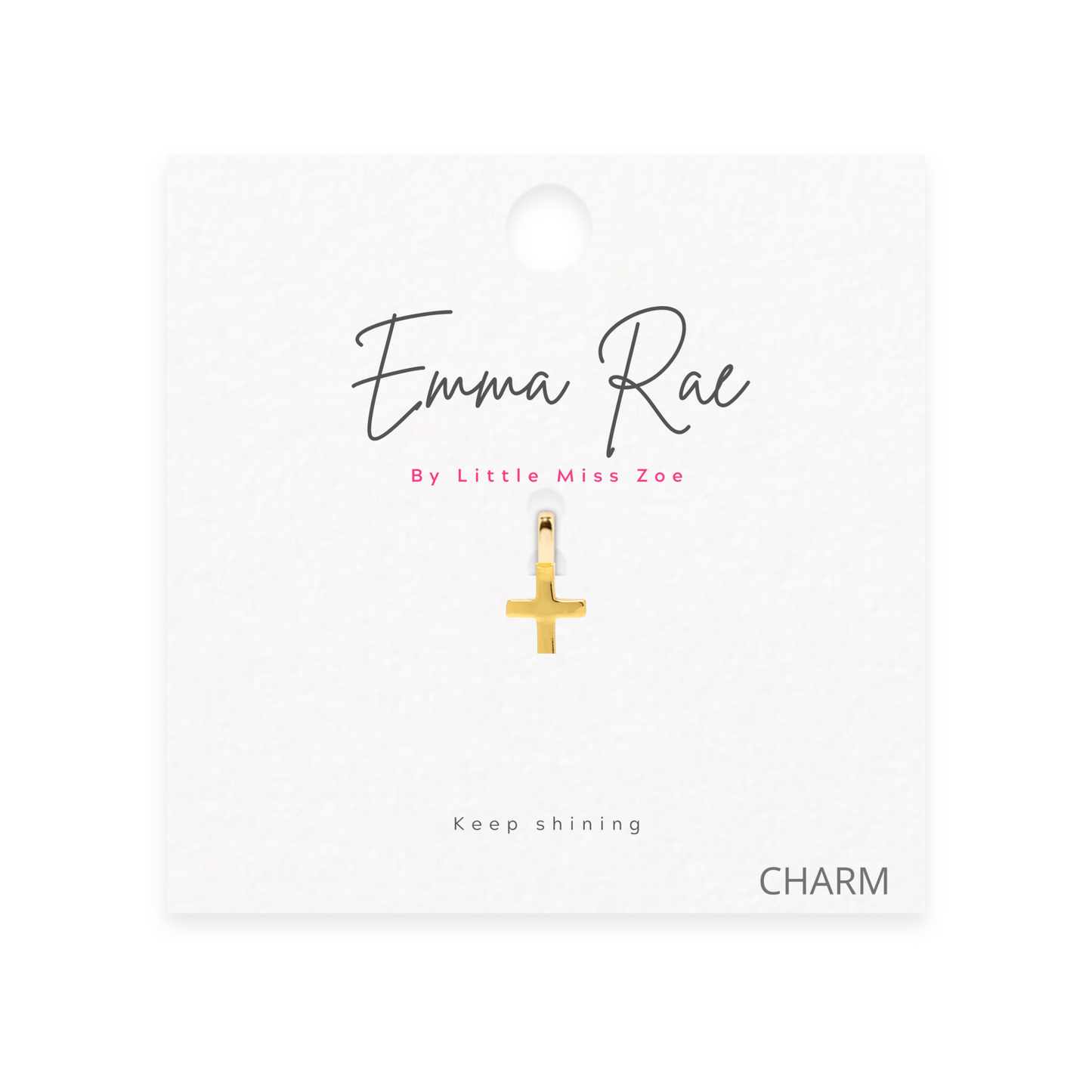 Cross Sparkle Charm - Set of 3