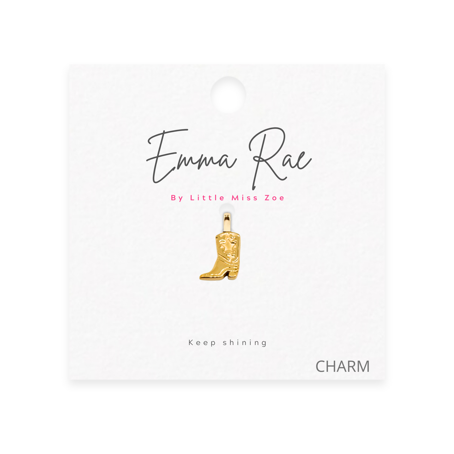 Boot Sparkle Charm - Set of 3