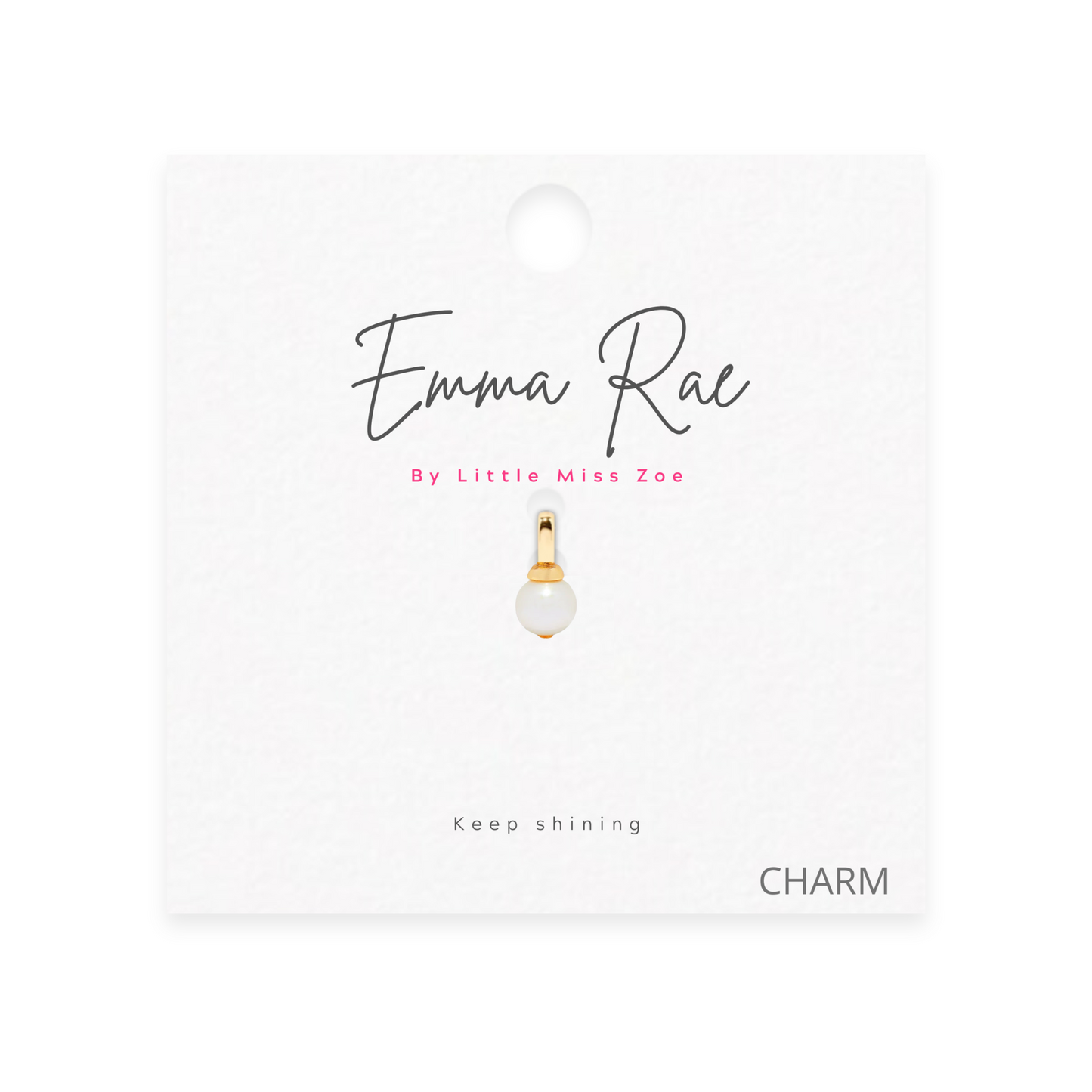 Pearl Drop Sparkle Charm - Set of 3