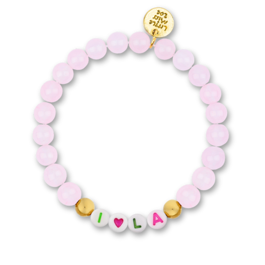 "I 💗 LA" Gemstone Bracelet - Set of 12