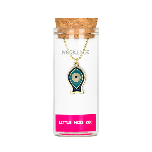 Fish Eye Charming Necklace in a Bottle - Set of 3