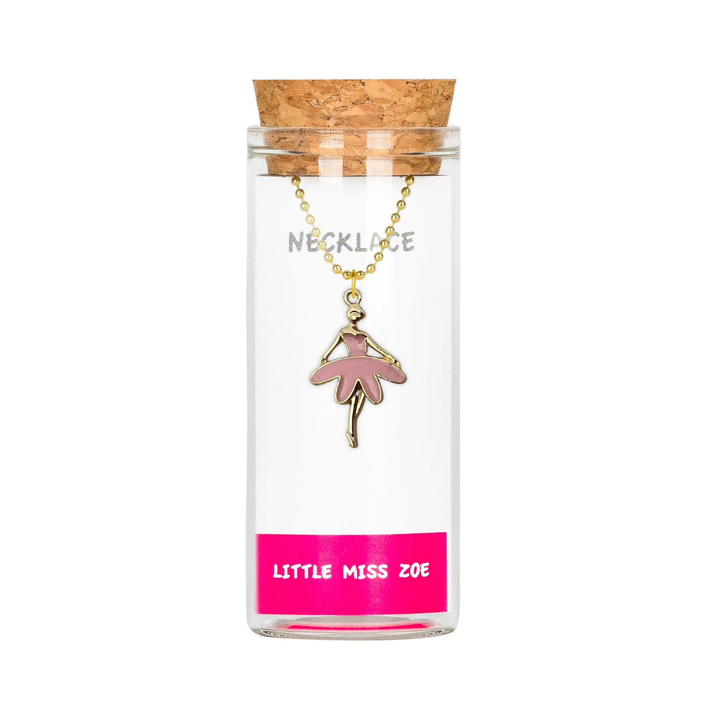 Ballerina Charming Necklace in a Bottle - Set of 3