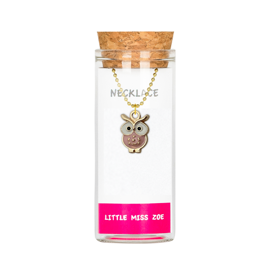 Owl Charming Necklace in a Bottle - Set of 3