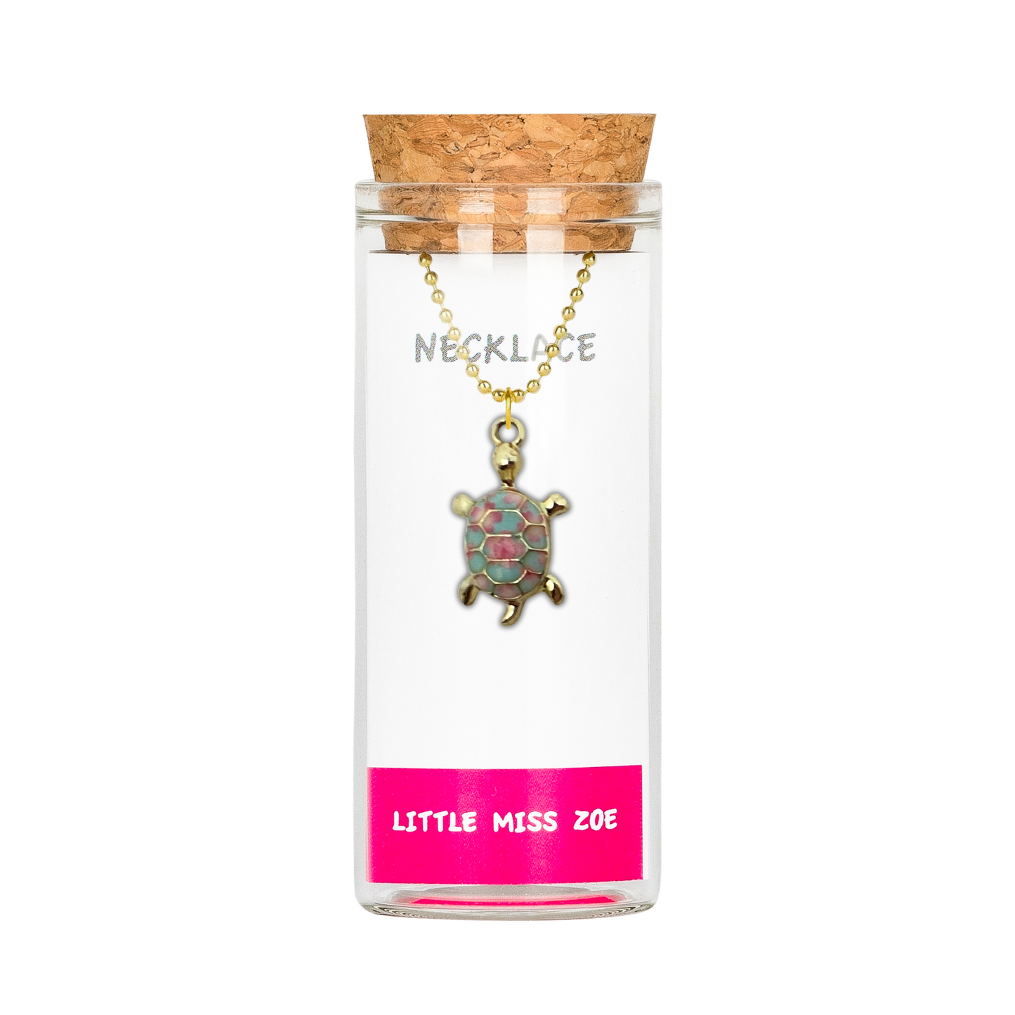 Sea Turtle Charming Necklace in a Bottle - Set of 3