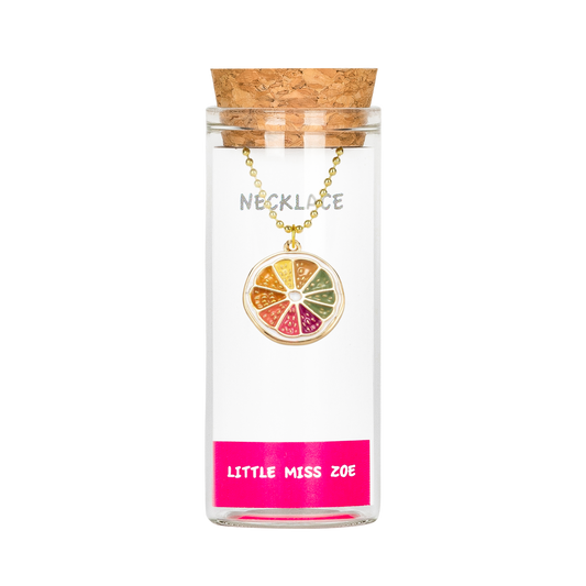 Colorful Lemon Charming Necklace in a Bottle - Set of 3