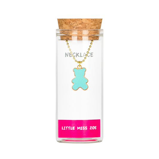 Dainty Bear Charming Necklace in a Bottle - Set of 3