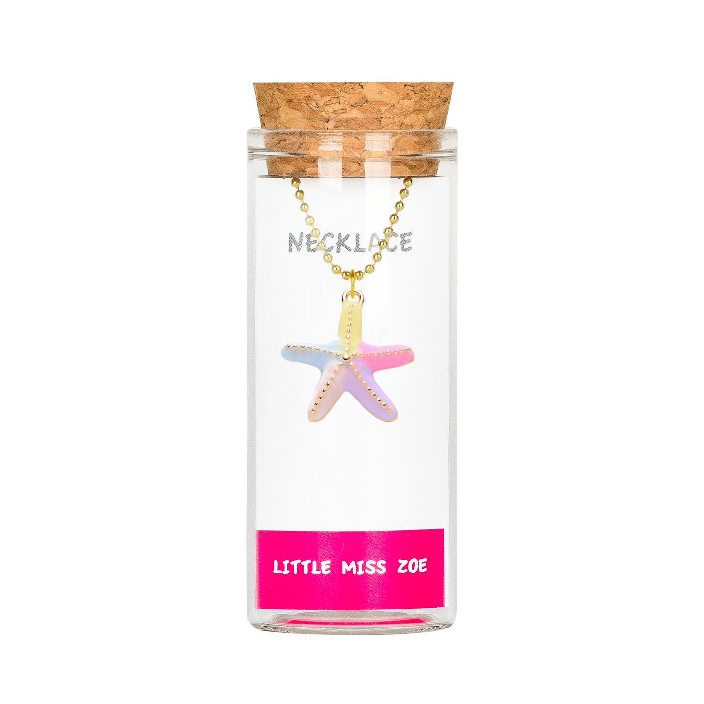 Colorful Seashell Charming Necklace in a Bottle - Set of 3