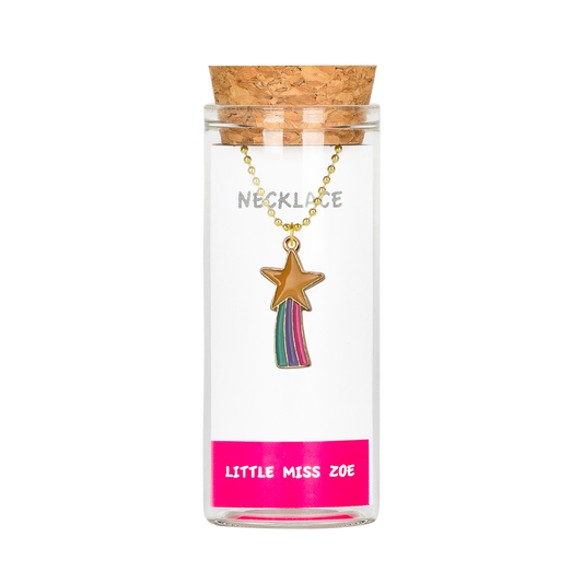 Shooting Star Charming Necklace in a Bottle - Set of 3